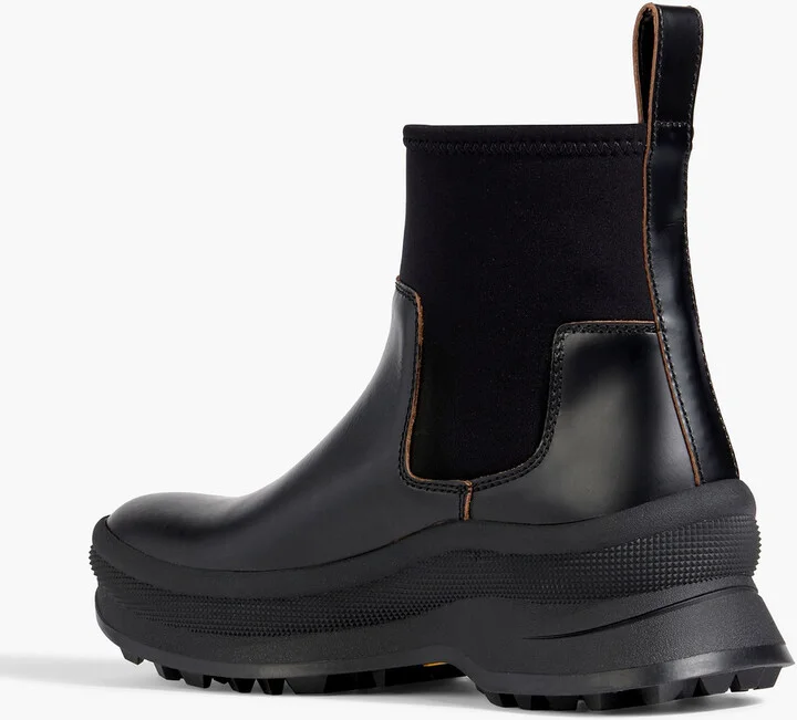 Neoprene and leather ankle boots - Image 3