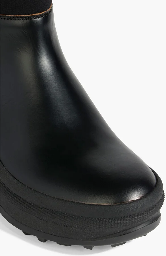 Neoprene and leather ankle boots - Image 4