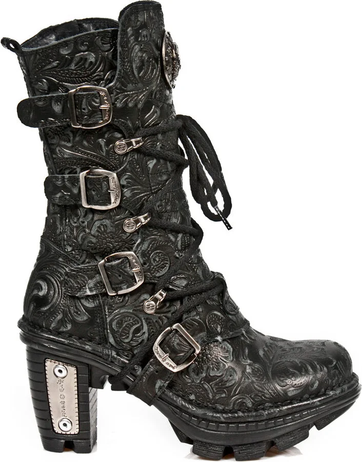 NEOTR005-S25 Floral Leather Boots