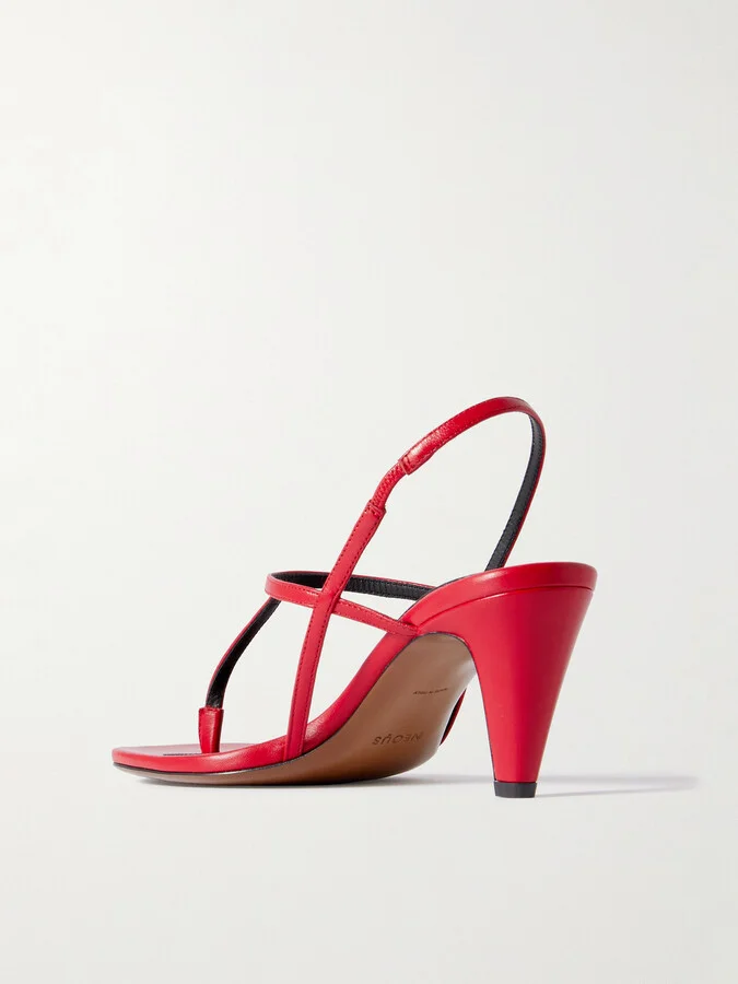 NEOUS - Arneb Leather Slingback Sandals - Red - Image 3