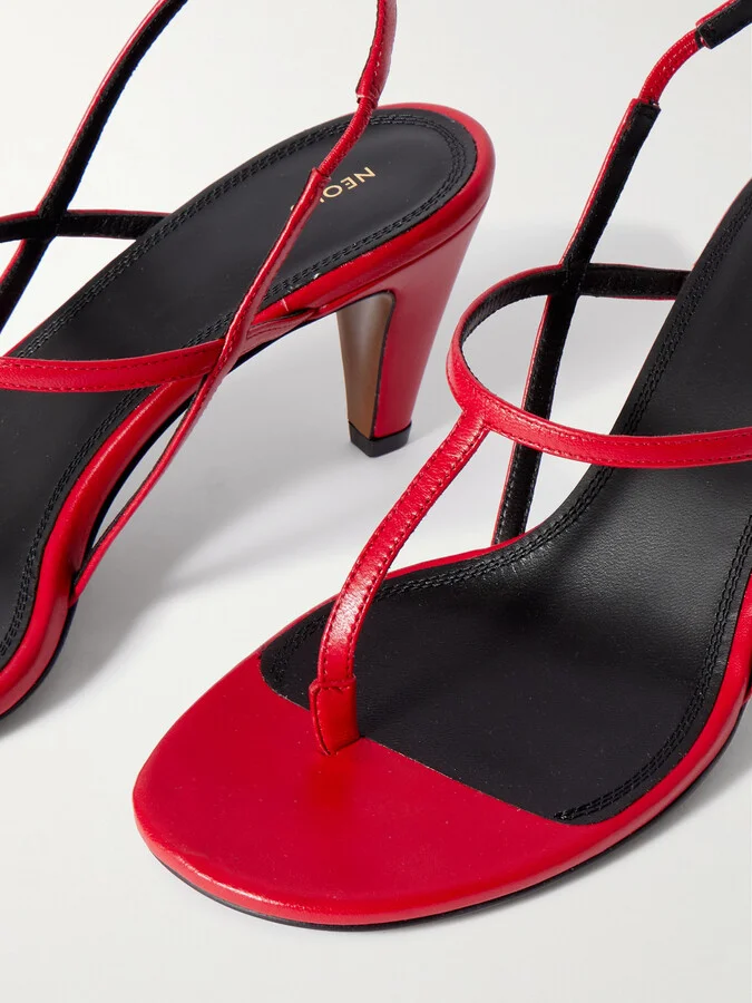 NEOUS - Arneb Leather Slingback Sandals - Red - Image 4