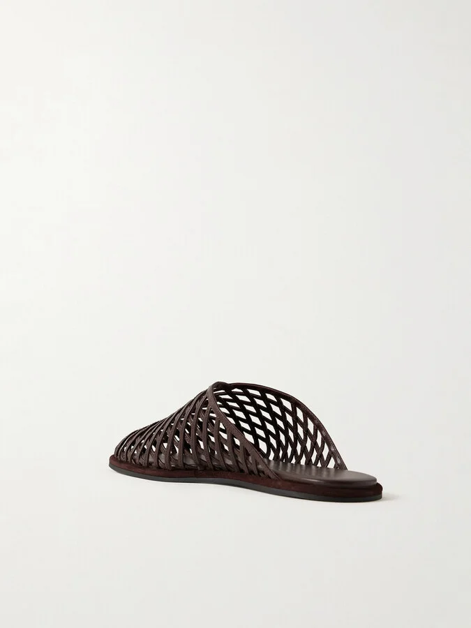 NEOUS - Atik Leather Slippers - Brown - Image 3