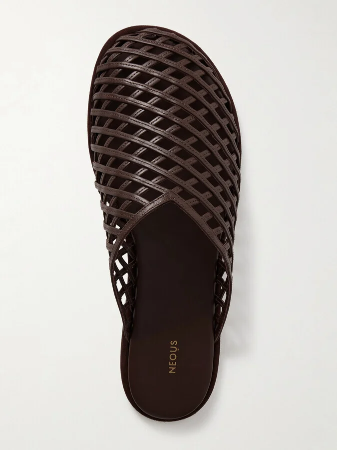 NEOUS - Atik Leather Slippers - Brown - Image 5