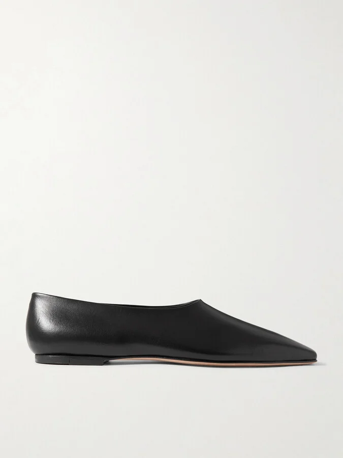 NEOUS - Atlas Leather Ballet Flats - Black