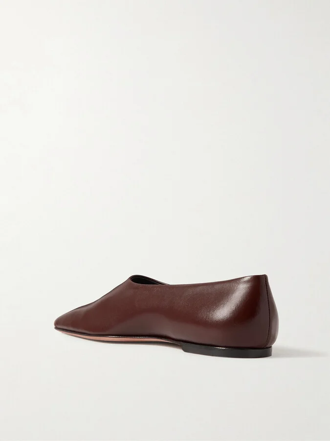 NEOUS - Atlas Leather Ballet Flats - Brown - Image 3