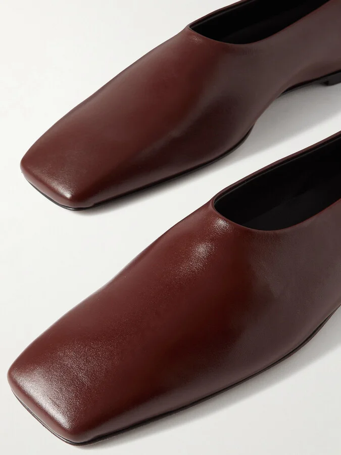 NEOUS - Atlas Leather Ballet Flats - Brown - Image 4