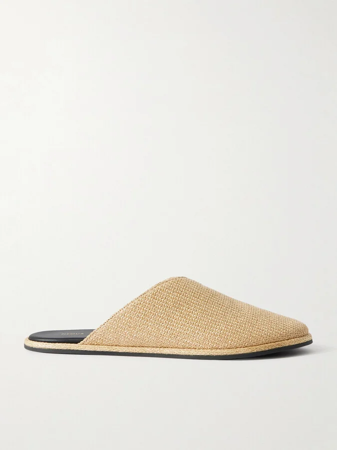 NEOUS - Attik Raffia Mules - Neutrals