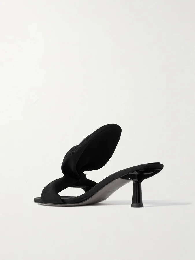 NEOUS - Diana Bow-detailed Grosgrain Sandals - Black - Image 3