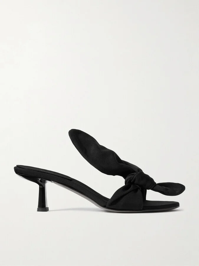 NEOUS - Diana Bow-detailed Grosgrain Sandals - Black