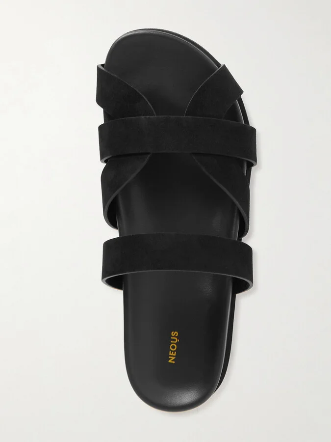 NEOUS - Ibor Suede Slides - Black - Image 5