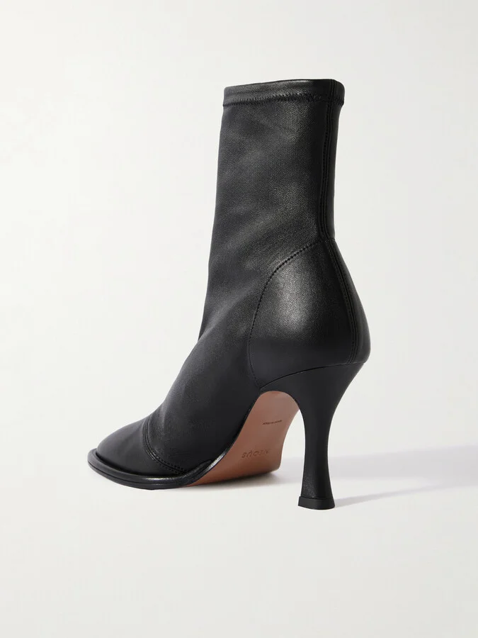 NEOUS - Lea Stretch-leather Ankle Boots - Black - Image 3