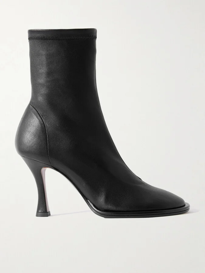 NEOUS - Lea Stretch-leather Ankle Boots - Black