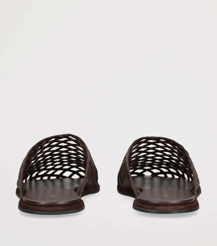 Neous Leather Woven Atik Slides - Image 2