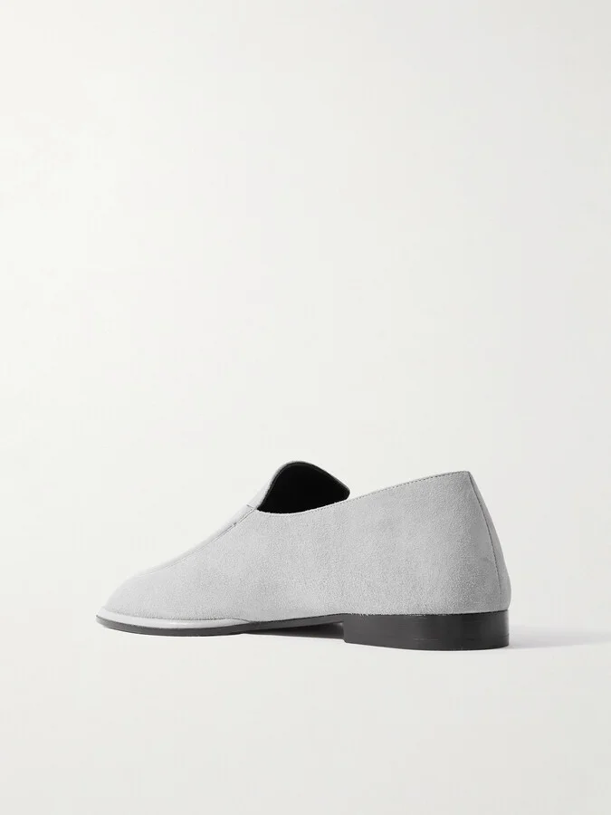 NEOUS - Polaris Leather-trimmed Suede Loafers - Gray - Image 3