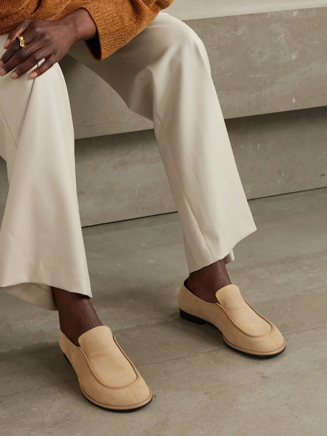 NEOUS - Polaris Leather-trimmed Suede Loafers - Neutrals - Image 2