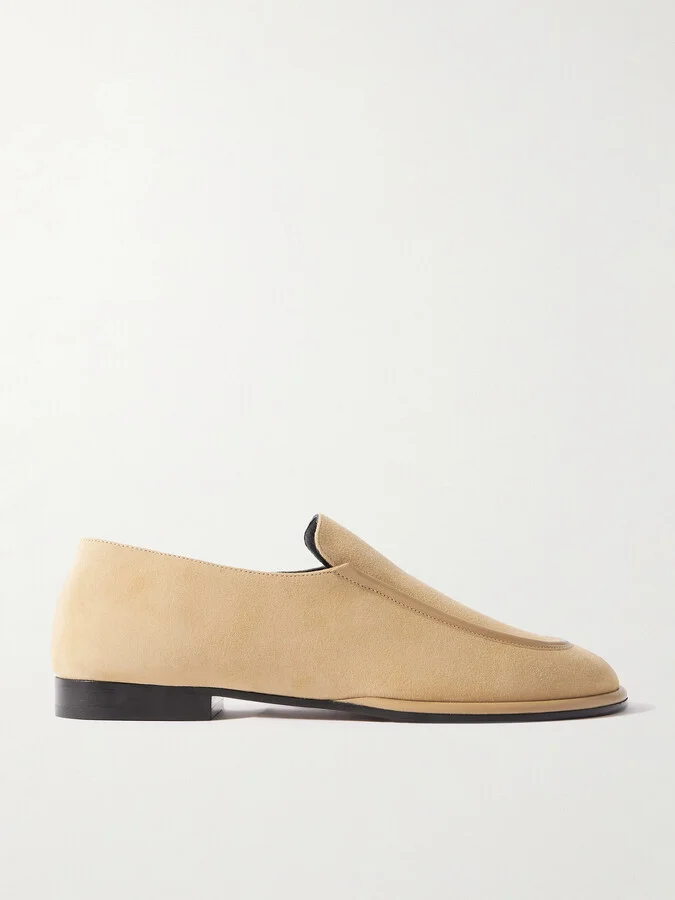 NEOUS - Polaris Leather-trimmed Suede Loafers - Neutrals