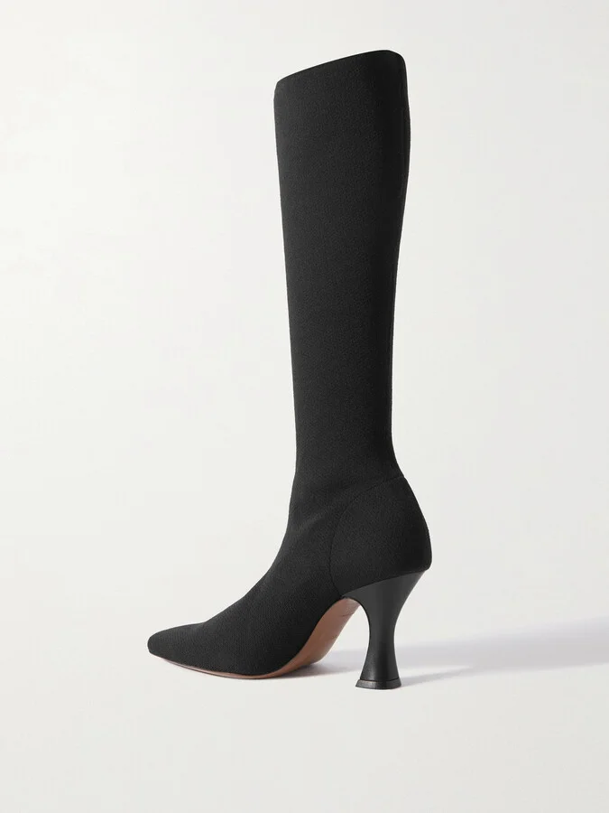 NEOUS - Ran Stretch-knit Knee Boots - Black - Image 3