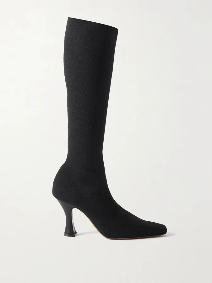NEOUS - Ran Stretch-knit Knee Boots - Black