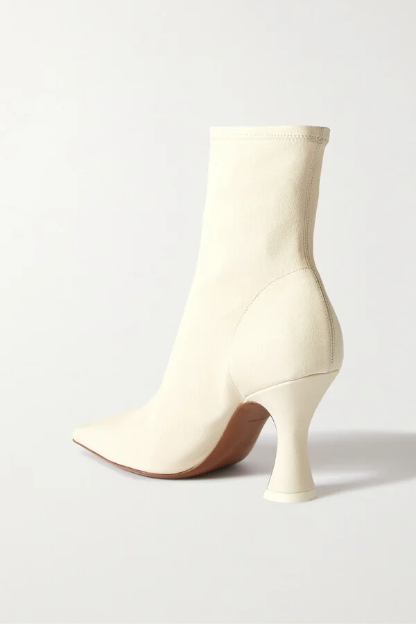 NEOUS - Ran Stretch-leather Ankle Boots - Cream - Image 3