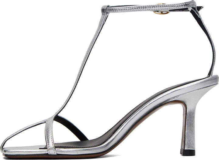NEOUS Silver Jumel Heeled Sandals - Image 3