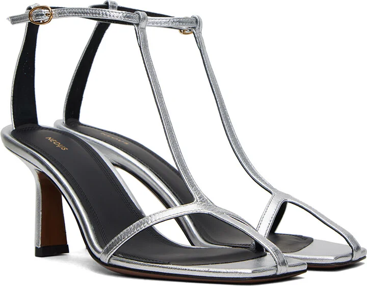 NEOUS Silver Jumel Heeled Sandals - Image 4
