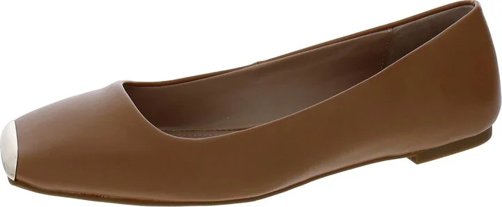 Neptoon Womens Logo Square Toe Ballet Flats