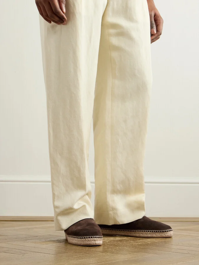 Nerano Leather-Trimmed Suede Espadrilles - Image 2