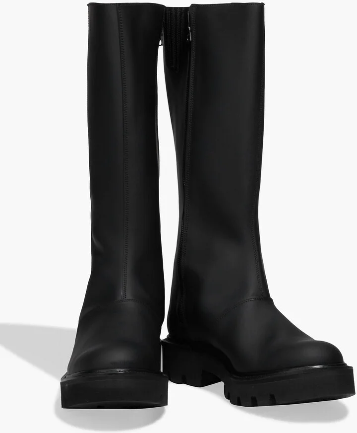 Nessa rubberized leather knee boots - Image 2