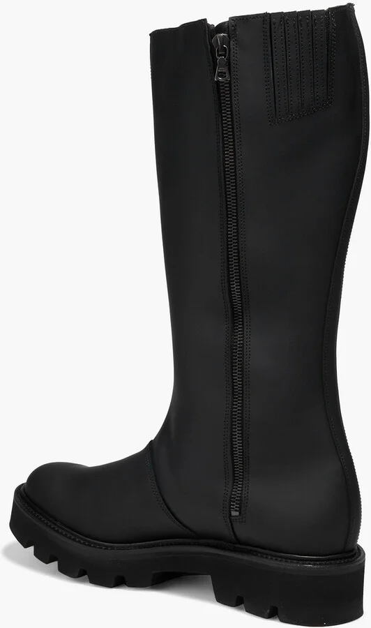 Nessa rubberized leather knee boots - Image 3