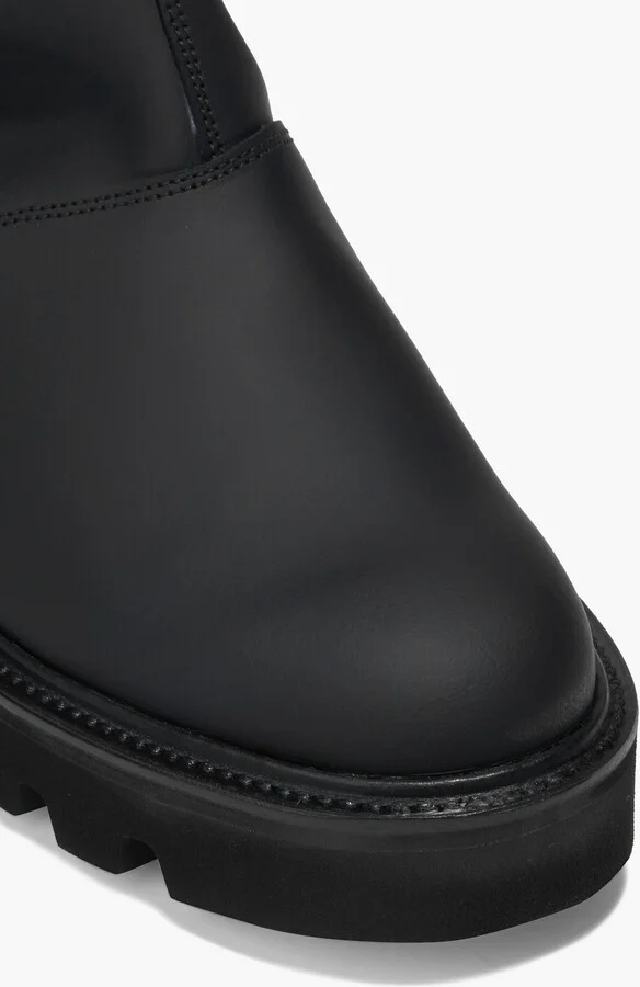 Nessa rubberized leather knee boots - Image 4