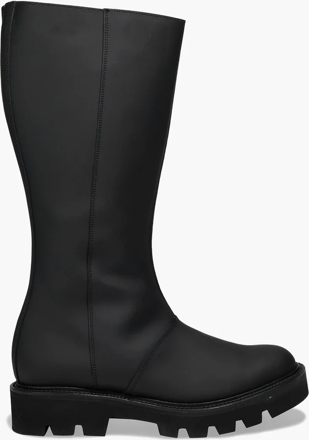 Nessa rubberized leather knee boots