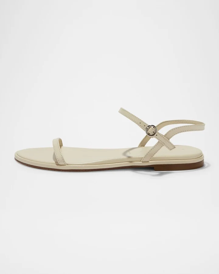 Nettie Leather Ankle-Strap Sandals