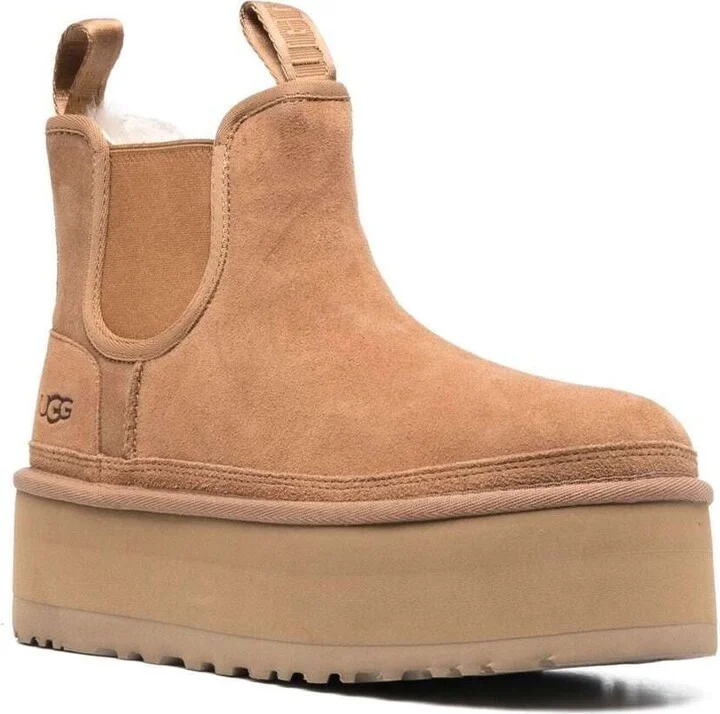 'neumel' Brown Ankle Boots With Platform In Suede Leather - Image 2