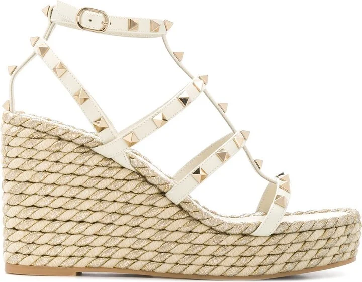 Neutral 95 Rockstud Wedge Sandals