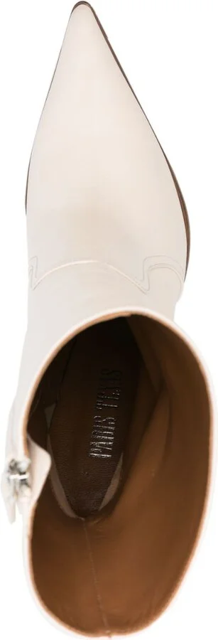 Neutral Ashley 95 Leather Ankle Boots - Image 4