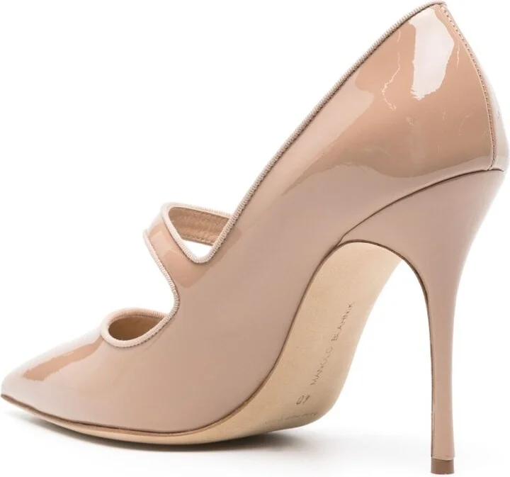 Neutral Campari 105mm Leather Pumps - Image 3