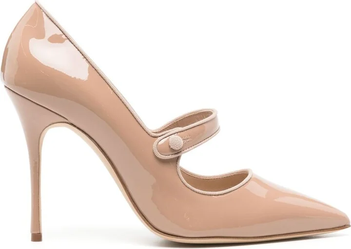 Neutral Campari 105mm Leather Pumps