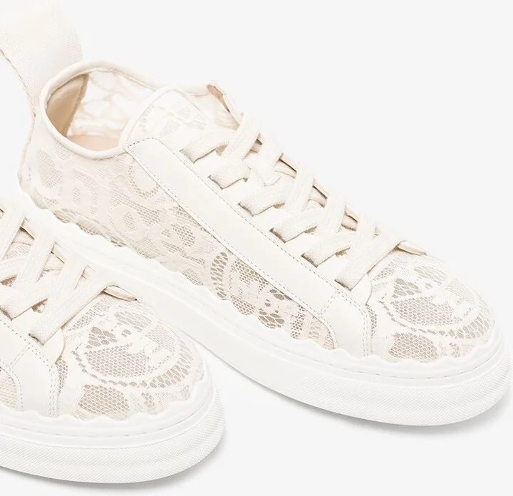 Neutral Lauren Lace Sneakers - Image 2