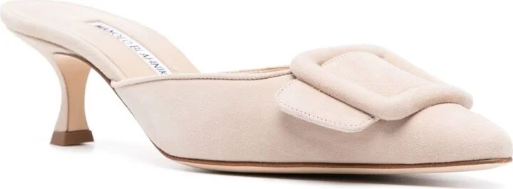 Neutral Maysale 50 Suede Pumps - Image 2