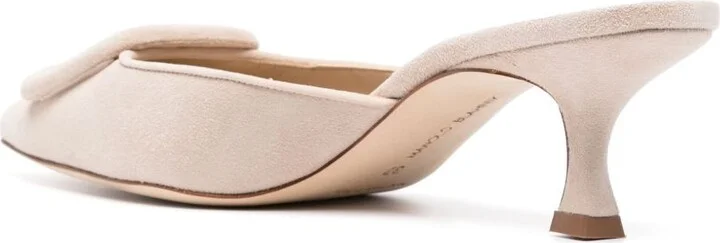 Neutral Maysale 50 Suede Pumps - Image 3