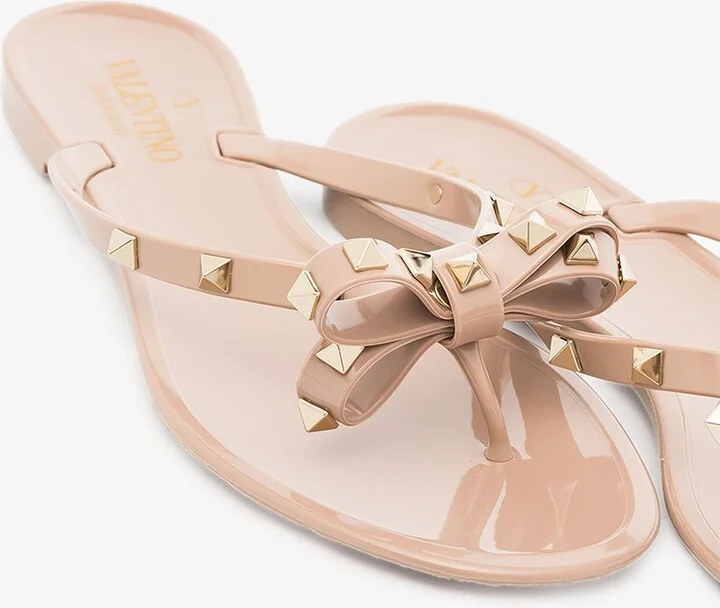 Neutral Rockstud Rubber Sandals - Image 2