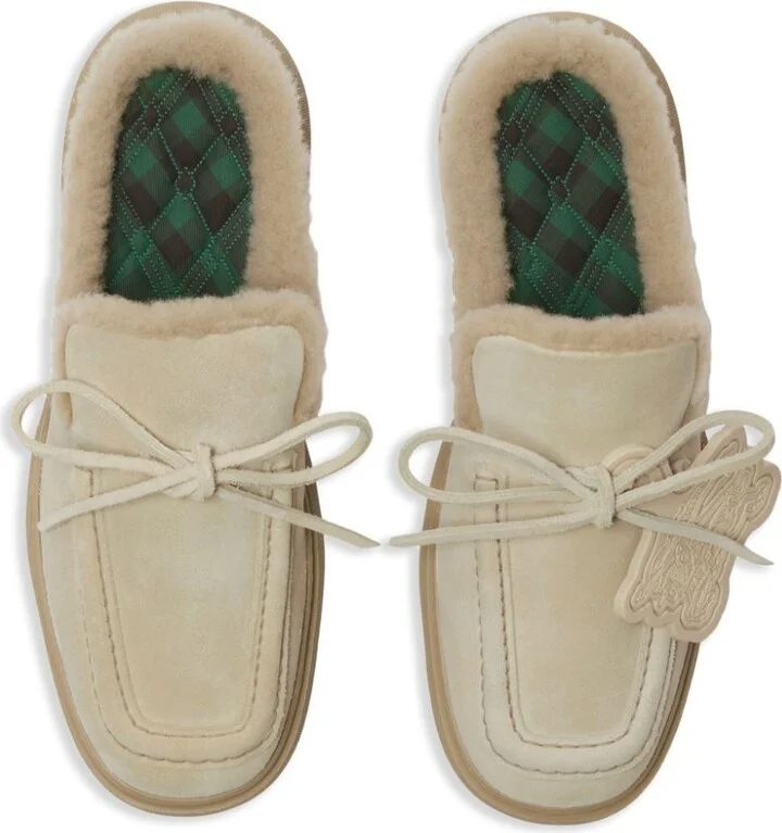 Neutral Stony Shearling Mules - Image 5