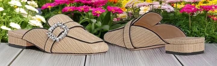 Neutrals Anais Beige Comfortable Flat Leather Mule Work Or Day - Image 4