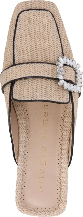 Neutrals Anais Beige Comfortable Flat Leather Mule Work Or Day - Image 5