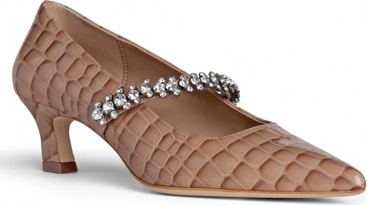Neutrals Antonella Brown Leather Comfortable Dressy Evening Wedding Low Heel Pump