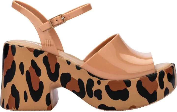 Neutrals / Black / Brown Lina Platform Sandal - Beige / Black
