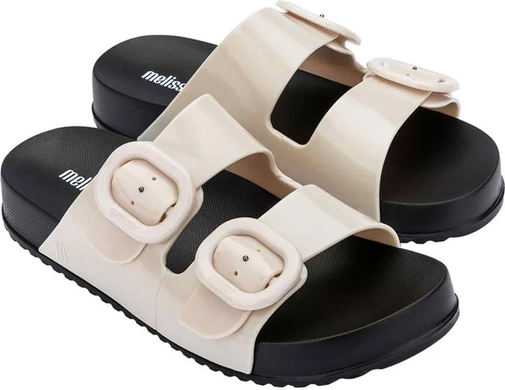 Neutrals / Black Cozy Slide - Black / Beige - Image 4