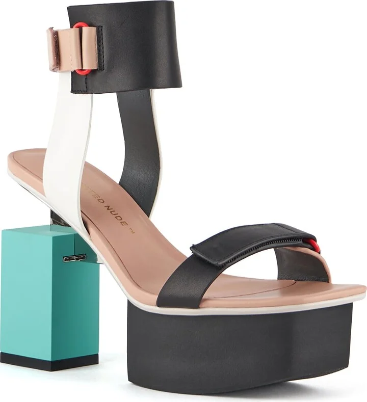 Neutrals / Blue / Black Cubist Sandal - Connect - Image 3
