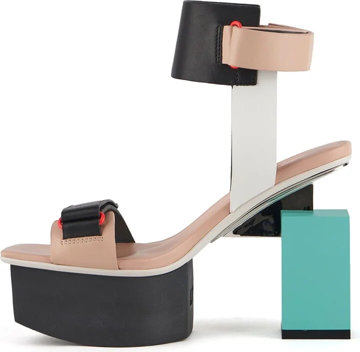 Neutrals / Blue / Black Cubist Sandal - Connect - Image 4