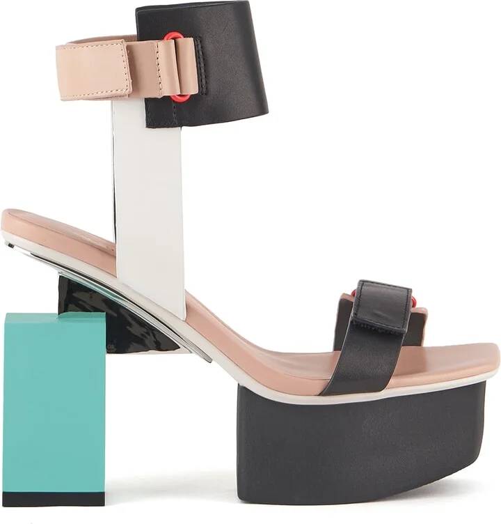 Neutrals / Blue / Black Cubist Sandal - Connect